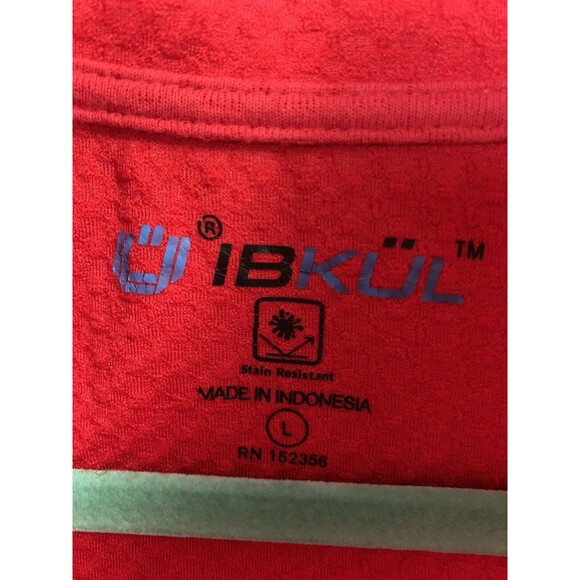 Ibkul Top Womans Size Large Red Asymmetrical 1/4 Zip Long Sleeve Pullover READ - Picture 4 of 8